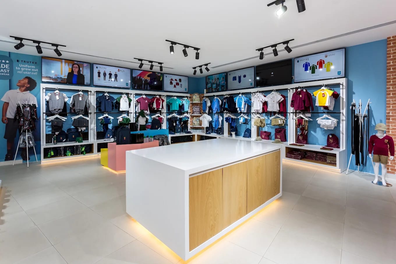 Inside a Trutex schoolwear store